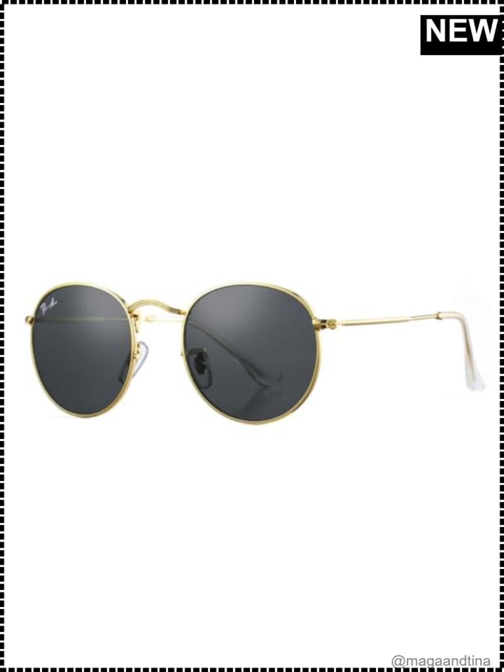 Polarized Round Sunglasses Retro Metal Frame UV400 Unisex Adult